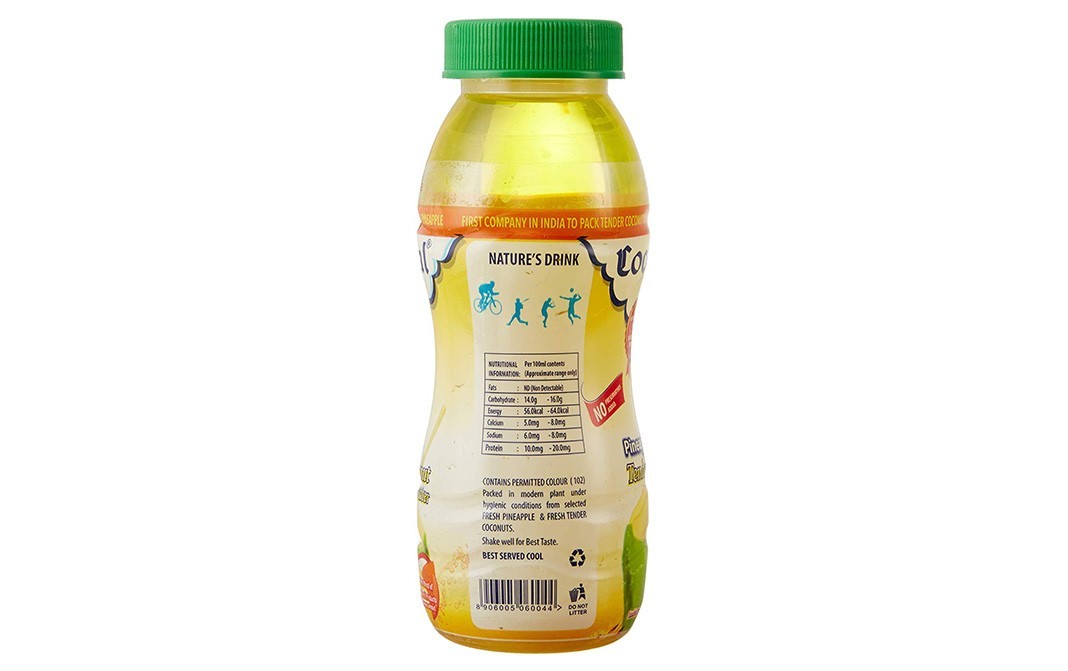 Cocojal Pineapple Tender Coconut Water   Bottle  200 millilitre